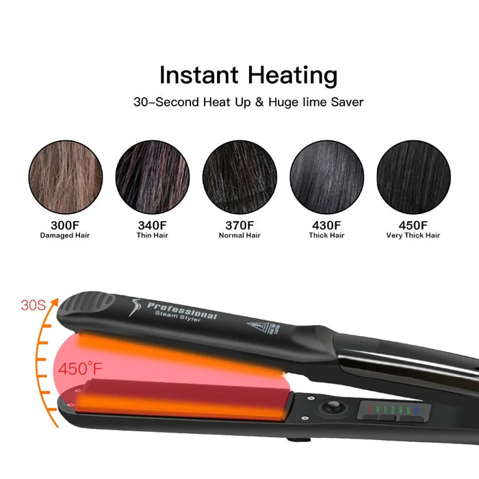 Salon Professional Steam Hair Straightener