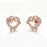 Love Heart Intertwined Stud Earrings