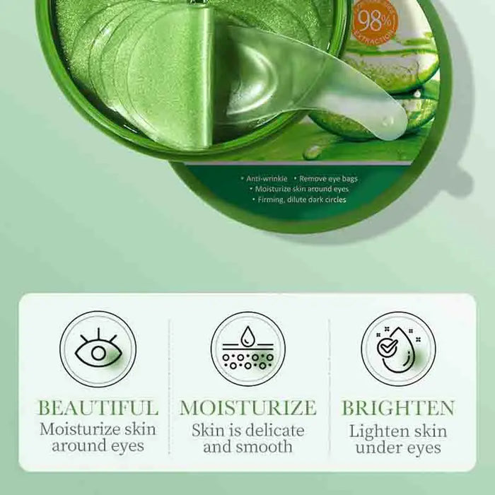 60Pcs Aloe Vera Collagen Eye Mask