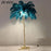 Modern Luxury Ostrich Feather LED Floor Lamp