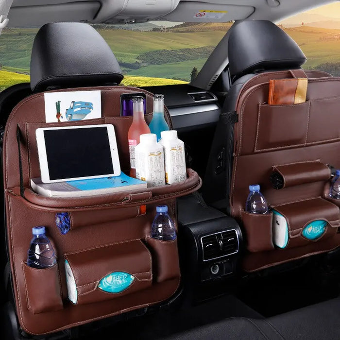 PU Leather Car Storage Organizer