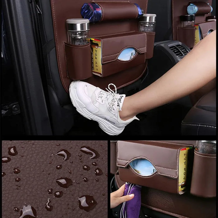 PU Leather Car Storage Organizer