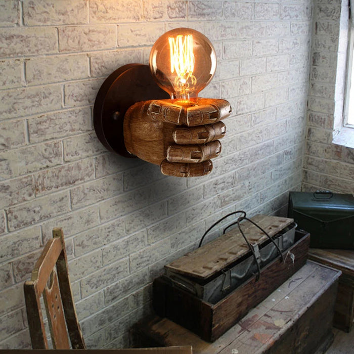 Classical Resin Fist Wall Lamp