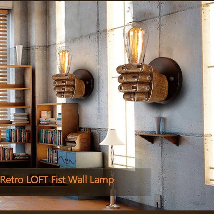 Classical Resin Fist Wall Lamp