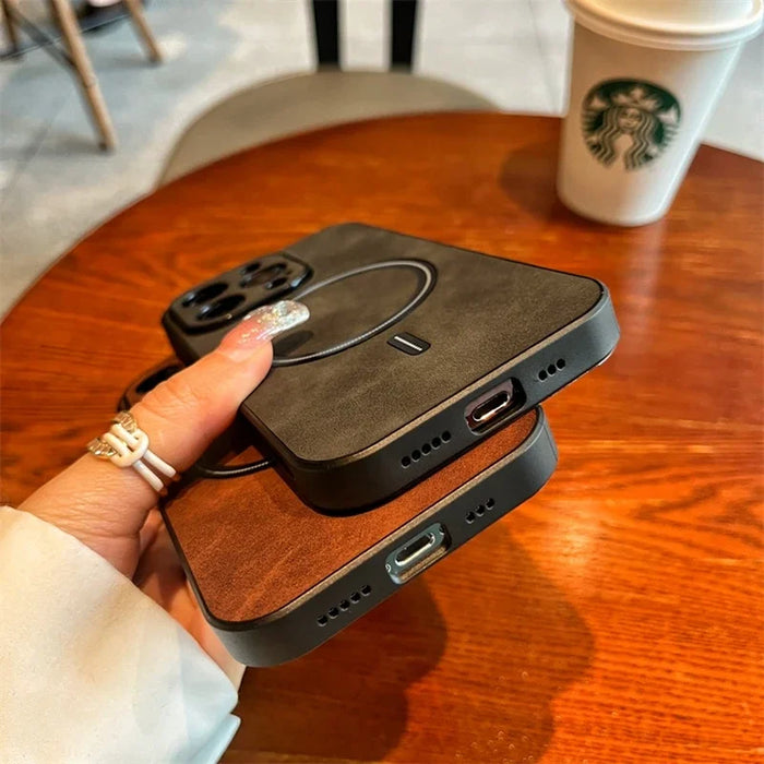 Luxury Wireless Charging Magnetic Cortex Case For iPhone